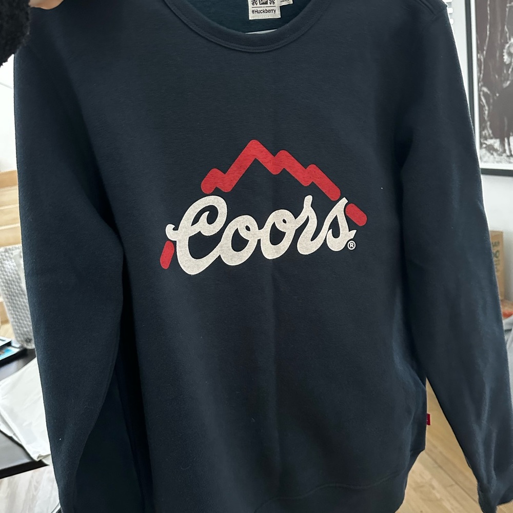 Coors Beer Navy Crewneck Sweater